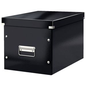 Короб архивный LEITZ «Click & Store» L, 310х320х360 мм, ламинированный картон, разборный, черный, 61080095