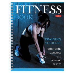 Дневник для фитнеса, А5, 96 листов, гребень, глянцевая ламинация, HATBER, «Training your life», 96ФДс5лВ5гр
