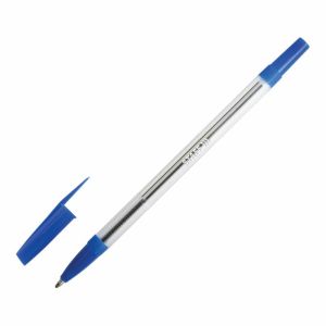 Ручка шариковая STAFF «BP-03», СИНЯЯ, корпус прозрачный, узел 1 мм, линия письма 0,5 мм, 143742