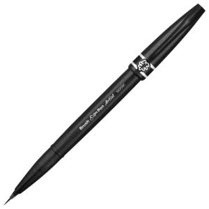 Ручка-кисть PENTEL (Япония) «Brush Sign Pen Artist», линия письма 0,5-5 мм, черная, SESF30C-A