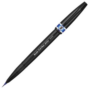 Ручка-кисть PENTEL (Япония) «Brush Sign Pen Artist», линия письма 0,5-5 мм, синяя, SESF30C-C