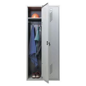 Шкаф металлический для одежды ПРАКТИК «LS-21-80», двухсекционный, 1830х813х500 мм, 35 кг
