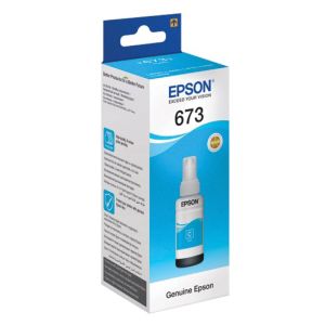 Чернила EPSON 673 (T6732) для СНПЧ Epson L800/L805/L810/L850/L1800, голубые, ОРИГИНАЛЬНЫЕ, C13T67324A/298
