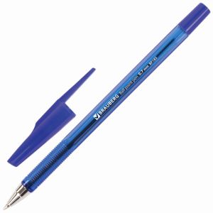 Ручка шариковая BRAUBERG «Black Jack», СИНЯЯ, корпус тонированный синий, узел 0,7 мм, линия письма 0,35 мм, 141296