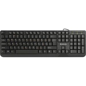Клавиатура проводная DEFENDER OfficeMate HM-710 RU, USB, 104 клавиши + 12 дополнительных клавиш, мультимедийная, черная, 45710