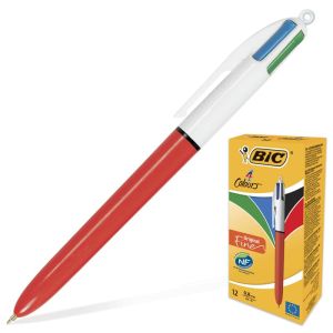 Ручка шариковая автоматическая BIC «4 Colours», 4 цвета (синий, черный, красный, зеленый), узел 0,8 мм, линия письма 0,3 мм, 889971