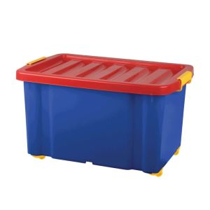 Ящик для хранения игрушек 60 л, 39,3х59,3х33,9 см, на колесах, с крышкой, «Jumbo», РТ9946