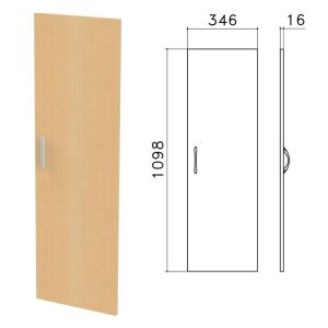 Дверь ЛДСП средняя «Канц», 346х16х1098 мм, цвет бук невский, ДК36.10