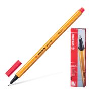Ручка капиллярная (линер) STABILO «Point 88», НЕОНОВАЯ КРАСНАЯ, корпус оранжевый, линия письма 0,4 мм, 88/040