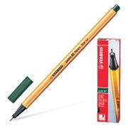 Ручка капиллярная (линер) STABILO «Point 88», ЦВЕТ ТРАВЫ, корпус оранжевый, линия письма 0,4 мм, 88/63