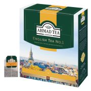 Чай AHMAD (Ахмад) «English Tea №1», черный, 100 пакетиков с ярлычками по 2 г, 598-012