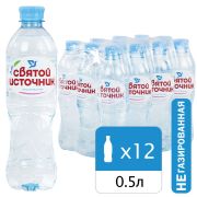Вода негазированная питьевая «Святой источник», 0,5 л, пластиковая бутылка
