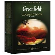 Чай GREENFIELD (Гринфилд) «Golden Ceylon», черный, 100 пакетиков в конвертах по 2 г, 0581