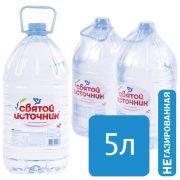 Вода негазированная питьевая «Святой источник», 5 л, пластиковая бутыль