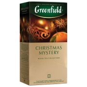 Чай GREENFIELD (Гринфилд) «Christmas Mystery» («Таинство Рождества»), черный с корицей, 25 пакетиков, по 1,5 г, 0434-10