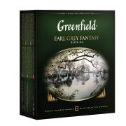Чай GREENFIELD (Гринфилд) «Earl Grey Fantasy», черный с бергамотом, 100 пакетиков в конвертах по 2 г, 0584-09
