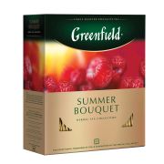 Чай GREENFIELD (Гринфилд) «Summer Bouquet» («Летний букет»), травяной, 100 пакетиков в конвертах по 2 г, 0878-09