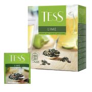 Чай TESS «Lime» зеленый с цедрой цитрусовых, 100 пакетиков в конвертах по 1,5 г, 0920-09
