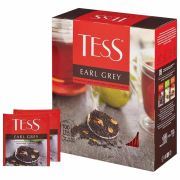 Чай TESS (Тесс) «Earl Grey», черный, с цедрой лимона, 100 пакетиков в конвертах по 1,8 г, 1251-09