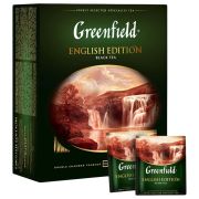 Чай GREENFIELD (Гринфилд) «English Edition», черный, 100 пакетиков по 2 г, 1383-09