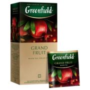 Чай GREENFIELD (Гринфилд) «Grand Fruit», черный, гранат-розмарин, 25 пакетиков в конвертах по 1,5 г, 1387-10