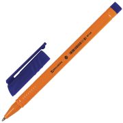 Ручка шариковая BRAUBERG «Solar», СИНЯЯ, трехгранная, корпус оранжевый, узел 1 мм, линия письма 0,5 мм, 142402