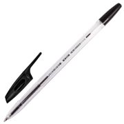 Ручка шариковая BRAUBERG «X-333», ЧЕРНАЯ, корпус прозрачный, узел 0,7 мм, линия письма 0,35 мм, 142406
