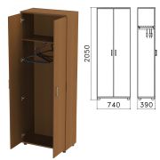 Шкаф для одежды «Монолит», 740х390х2050 мм, цвет орех гварнери, ШМ49.3