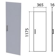 Дверь ЛДСП средняя «Монолит», 365х16х1175 мм, цвет серый, ДМ42.11
