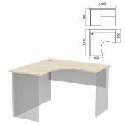 Стол компактный ЧАСТЬ 1 «Арго», 1200х1200х760 мм, левый, ясень шимо, А-203.60