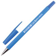Ручка шариковая BRAUBERG «Capital blue», СИНЯЯ, корпус soft-touch голубой, узел 0,7 мм, линия письма 0,35 мм, 142493