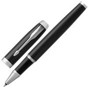 Ручка-роллер PARKER «IM Core Black Lacquer CT», корпус черный глянцевый лак, хромированные детали, черная, 1931658