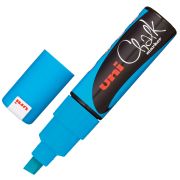 Маркер меловой UNI «Chalk», 8 мм, СИНИЙ, влагостираемый, для гладких поверхностей, PWE-8K L.BLUE
