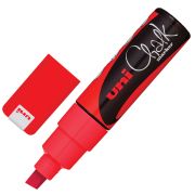 Маркер меловой UNI «Chalk», 8 мм, КРАСНЫЙ, влагостираемый, для гладких поверхностей, PWE-8K RED