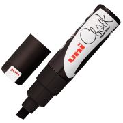 Маркер меловой UNI «Chalk», 8 мм, ЧЕРНЫЙ, влагостираемый, для гладких поверхностей, PWE-8K BLACK