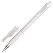 Ручка гелевая с грипом PENTEL (Япония) «Hybrid Gel Grip», БЕЛАЯ, узел 0,8 мм, линия письма 0,4 мм, K118-LW