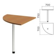 Стол приставной угловой «Монолит», 700х700х750 мм, цвет орех гварнери (КОМПЛЕКТ)