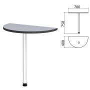 Стол приставной полукруг «Монолит», 700х400х750 мм, цвет серый (КОМПЛЕКТ)