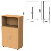 Шкаф полузакрытый «Монолит», 740х390х1250 мм, цвет бук бавария (КОМПЛЕКТ)