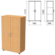 Шкаф закрытый «Монолит», 740х390х1250 мм, цвет бук бавария (КОМПЛЕКТ)