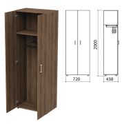 Шкаф для одежды «Приоритет», 720х438х2000 мм, лагос (КОМПЛЕКТ)