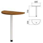 Стол приставной полукруг «Этюд», 600х350х750 мм, орех (КОМПЛЕКТ)