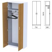 Шкаф для одежды «Бюджет», 716х349х1810 мм, орех французский (КОМПЛЕКТ)