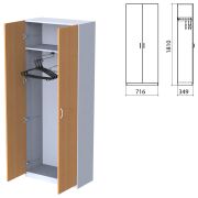 Шкаф для одежды «Бюджет», 716х349х1810 мм, груша ароза (КОМПЛЕКТ)