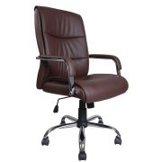 Кресло офисное BRABIX «Space EX-508», экокожа, хром, коричневое, 531164