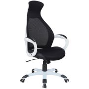 Кресло офисное BRABIX PREMIUM «Genesis EX-517», пластик белый, ткань/экокожа/сетка черная, 531573