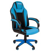 Кресло компьютерное BRABIX «Tanto GM-171», TW/экокожа, черное/голубое, 532575, 7083503