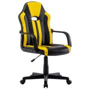 Кресло компьютерное BRABIX «Stripe GM-202», экокожа, черное/желтое, 532510