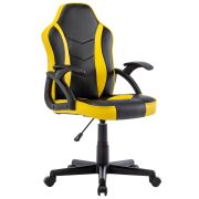 Кресло компьютерное BRABIX «Shark GM-203», экокожа, черное/желтое, 532514
