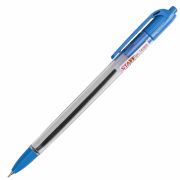 Ручка шариковая масляная автоматическая STAFF «OBP-252», СИНЯЯ, узел 0,7 мм, линия 0,35 мм, 142969